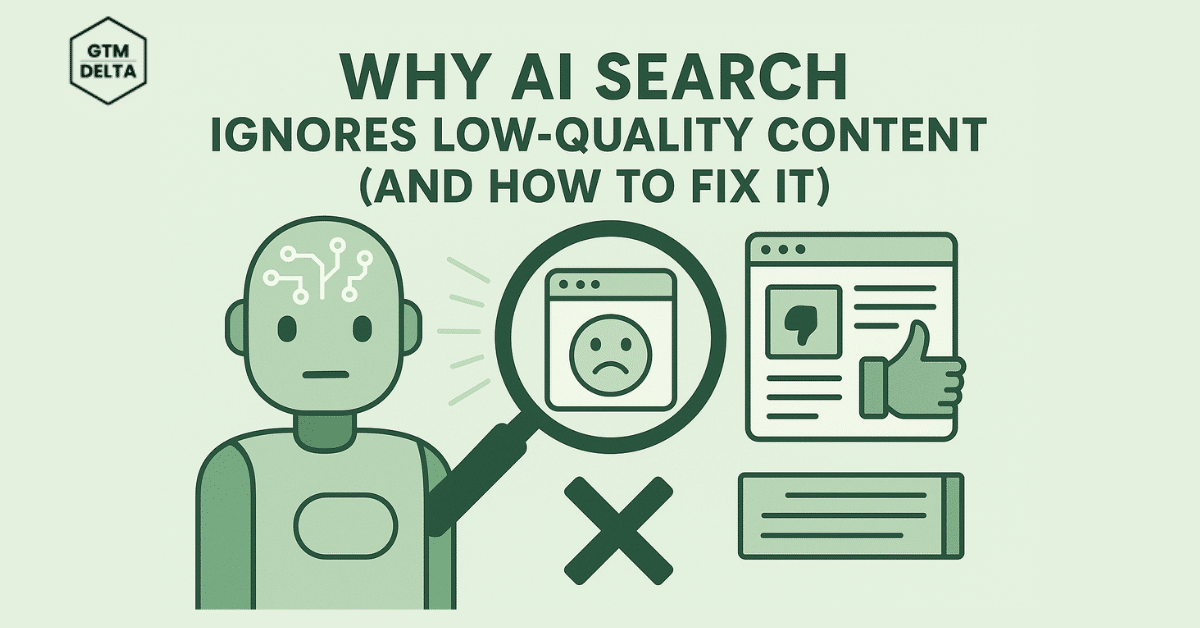 Why AI Search Ignores Low-Quality Content (and How to Fix It)