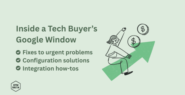 GTM Delta Inside a Tech buyer's Google Window