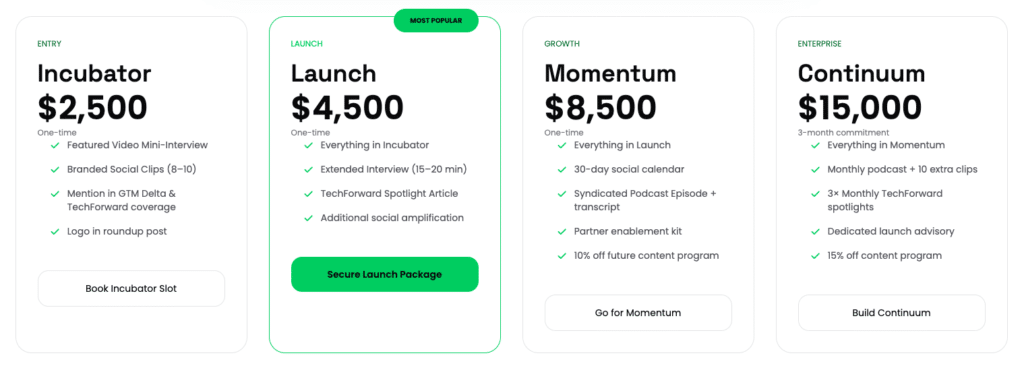 pricing example for GTM Delta